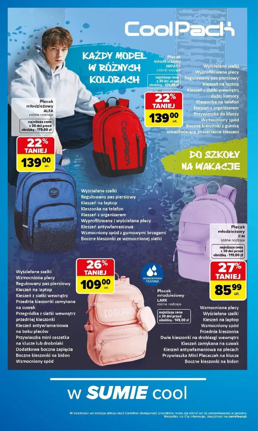 Gazetka promocyjna Carrefour - Gazetka Carrefour Szkolna oferta na plecaki, piórniki i worki - ważna 15.08 do 12.09.2026 - strona 10 - produkty: Fa, Jaja, Plecak, Top