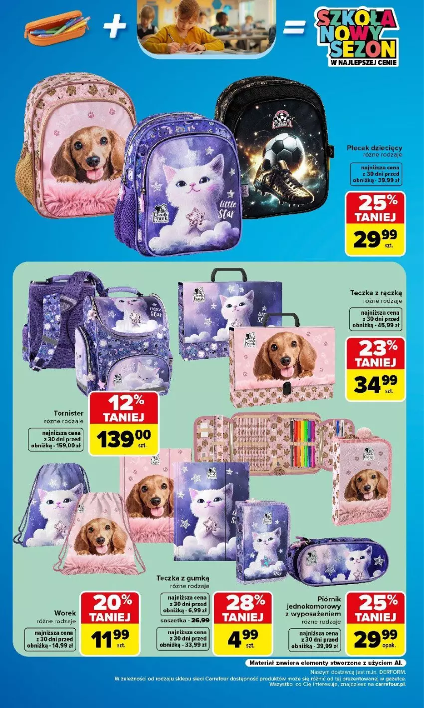 Gazetka promocyjna Carrefour - Gazetka Carrefour Szkolna oferta na plecaki, piórniki i worki - ważna 15.08 do 12.09.2026 - strona 12 - produkty: Dzieci, Piórnik, Plecak