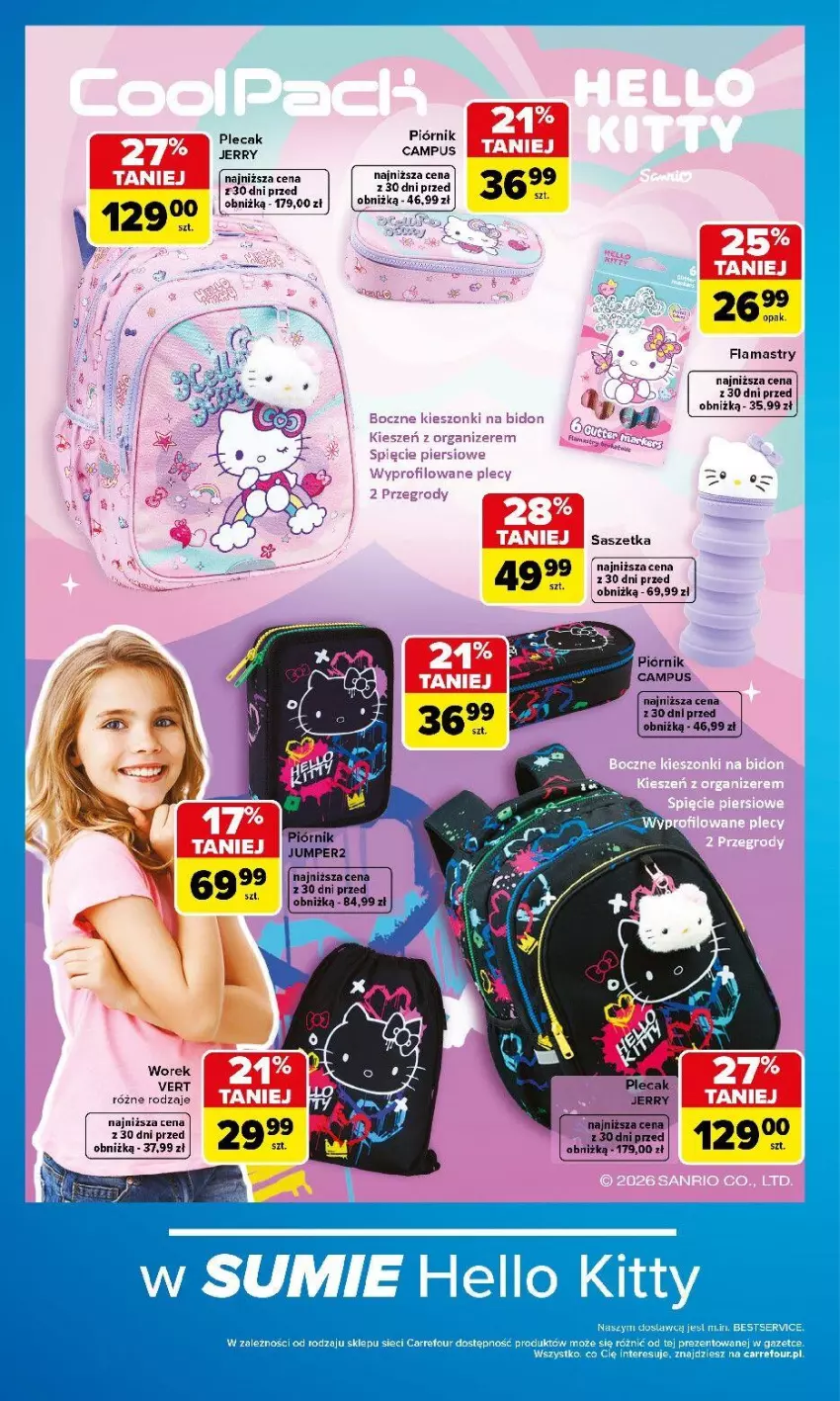 Gazetka promocyjna Carrefour - Gazetka Carrefour Szkolna oferta na plecaki, piórniki i worki - ważna 15.08 do 12.09.2026 - strona 16 - produkty: Flamastry, Piórnik, Plecak