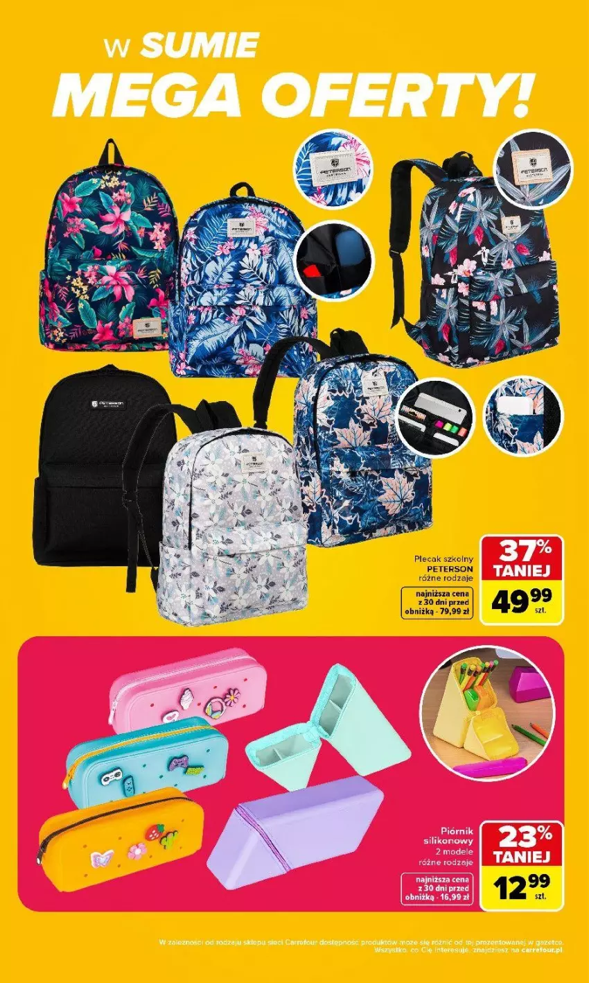 Gazetka promocyjna Carrefour - Gazetka Carrefour Szkolna oferta na plecaki, piórniki i worki - ważna 15.08 do 12.09.2026 - strona 2 - produkty: HP, LG
