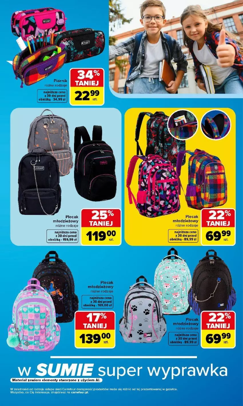 Gazetka promocyjna Carrefour - Gazetka Carrefour Szkolna oferta na plecaki, piórniki i worki - ważna 15.08 do 12.09.2026 - strona 9 - produkty: Piórnik, Plecak