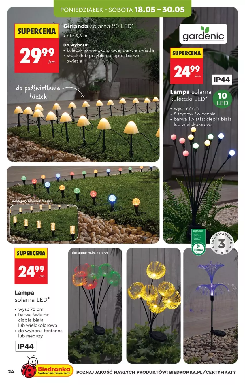Gazetka promocyjna Biedronka - Okazje Tygodnia - ważna 16.05 do 30.05.2026 - strona 24 - produkty: Girlanda, Lampa