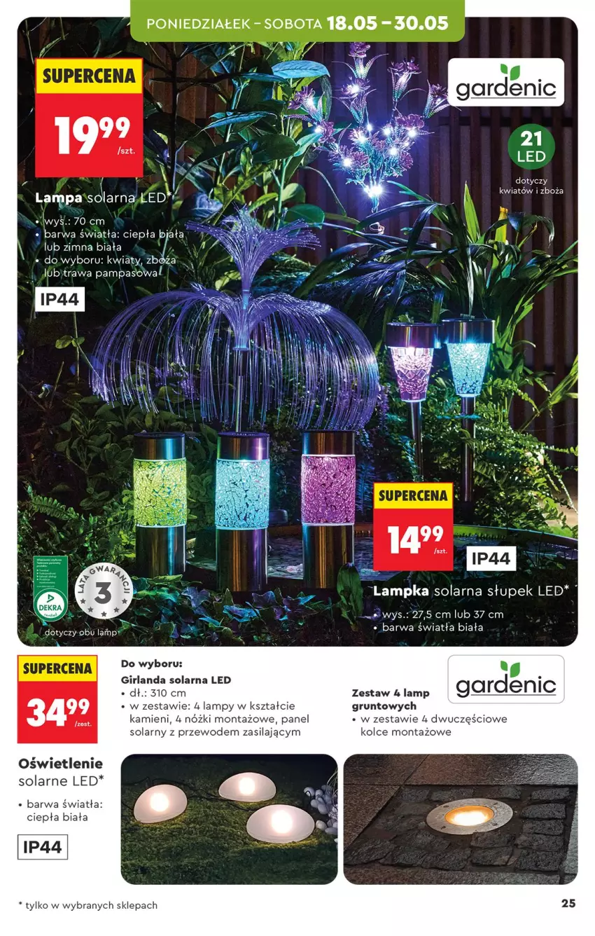Gazetka promocyjna Biedronka - Okazje Tygodnia - ważna 16.05 do 30.05.2026 - strona 25 - produkty: Girlanda, Grunt, Lampa, Słupek