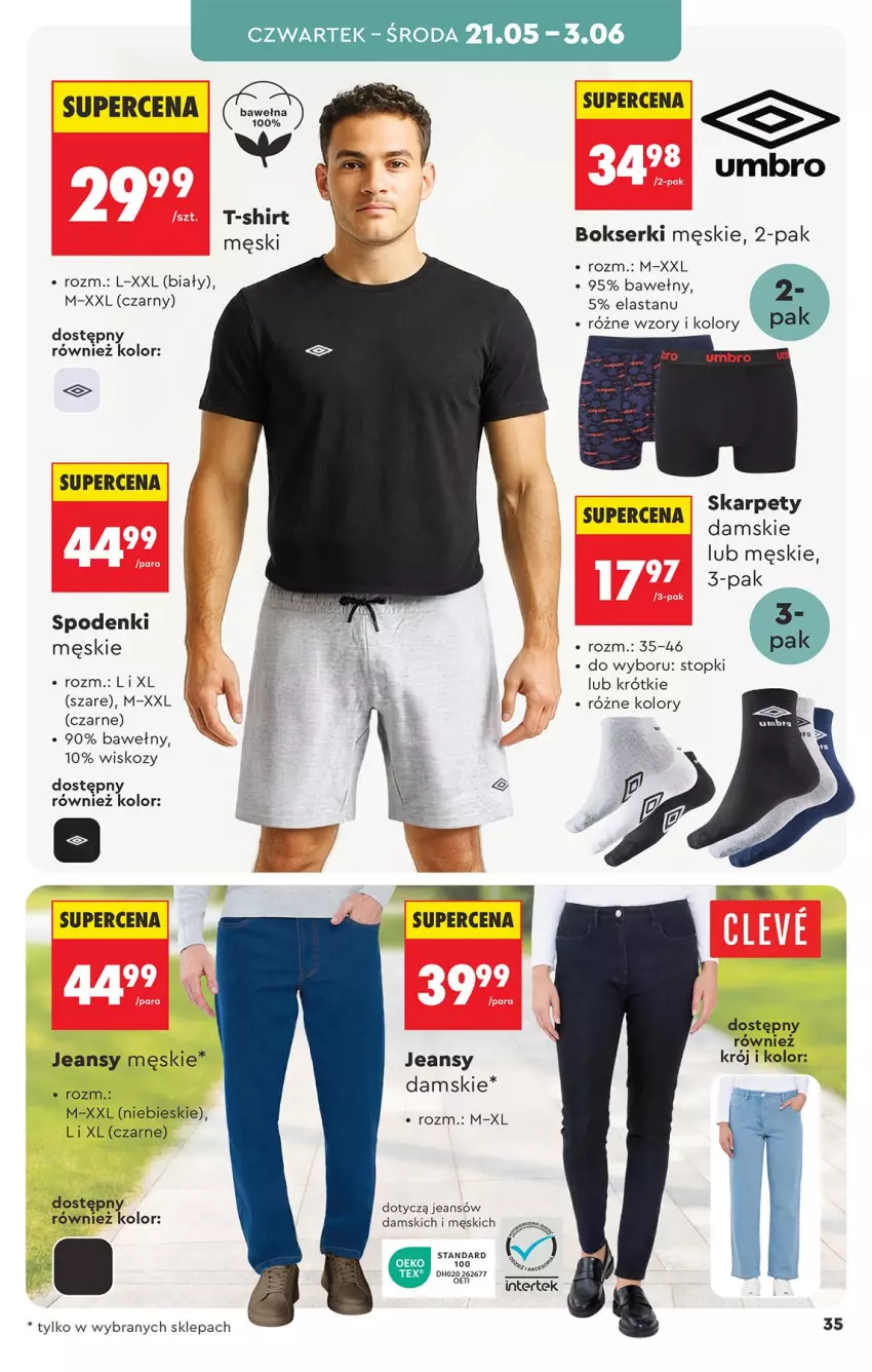 Gazetka promocyjna Biedronka - Okazje Tygodnia - ważna 16.05 do 30.05.2026 - strona 35 - produkty: Bokserki, Karp, Ser, T-shirt, Top