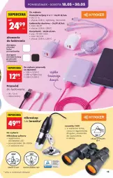Gazetka promocyjna Biedronka - Okazje Tygodnia - Gazetka - ważna od 30.05 do 30.05.2026 - strona 15 - produkty: Przewód, Tran, Warka, Smycz, Torba, Mikroskop, Powerbank, Lornetka