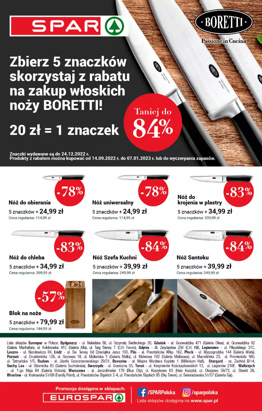 Gazetka promocyjna Spar - EuroSpar - ważna 30.10 do 09.11.2022 - strona 16 - produkty: Blok na noże, Chleb, Dzieci, Fa, Gra, Kosz, Noż, Nóż do chleba, Nóż szefa kuchni, Nóż uniwersalny, Oliwa, Rum