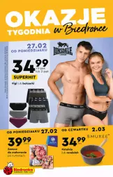 Gazetka promocyjna Biedronka - Okazje tygodnia od 27.02 - Gazetka - ważna od 15.03 do 15.03.2023 - strona 1 - produkty: Ser, , Figi, Patelnia, Bokserki, Rondel, LG
