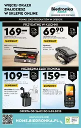 Gazetka promocyjna Biedronka - Okazje tygodnia od 27.02 - Gazetka - ważna od 15.03 do 15.03.2023 - strona 32 - produkty: Por, Gra, Telefon, Słuchawki, , Grill