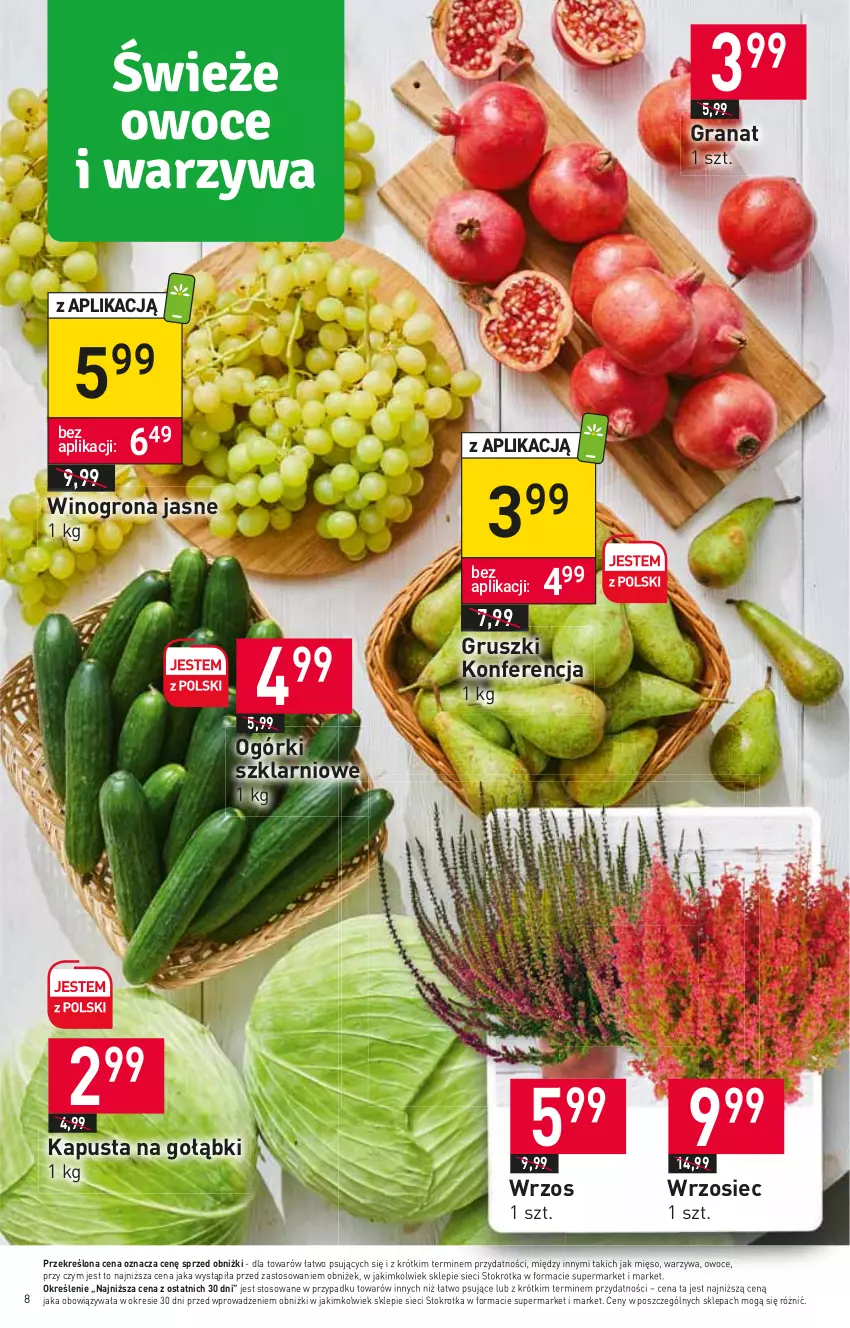 Gazetka promocyjna Stokrotka - Market - ważna 05.10 do 11.10.2023 - strona 9 - produkty: Gra, Granat, Gruszki, Mięso, Owoce, Warzywa, Wino, Winogrona