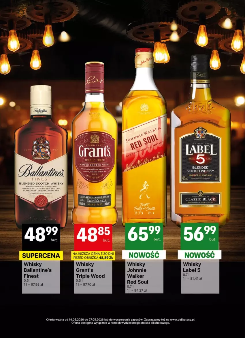 Gazetka promocyjna Delikatesy Centrum - Delibarek DC20-DC21 - ważna 14.05 do 27.05.2026 - strona 16 - produkty: Ballantine's, Gra, Grant's, Lody, Rama, Whisky