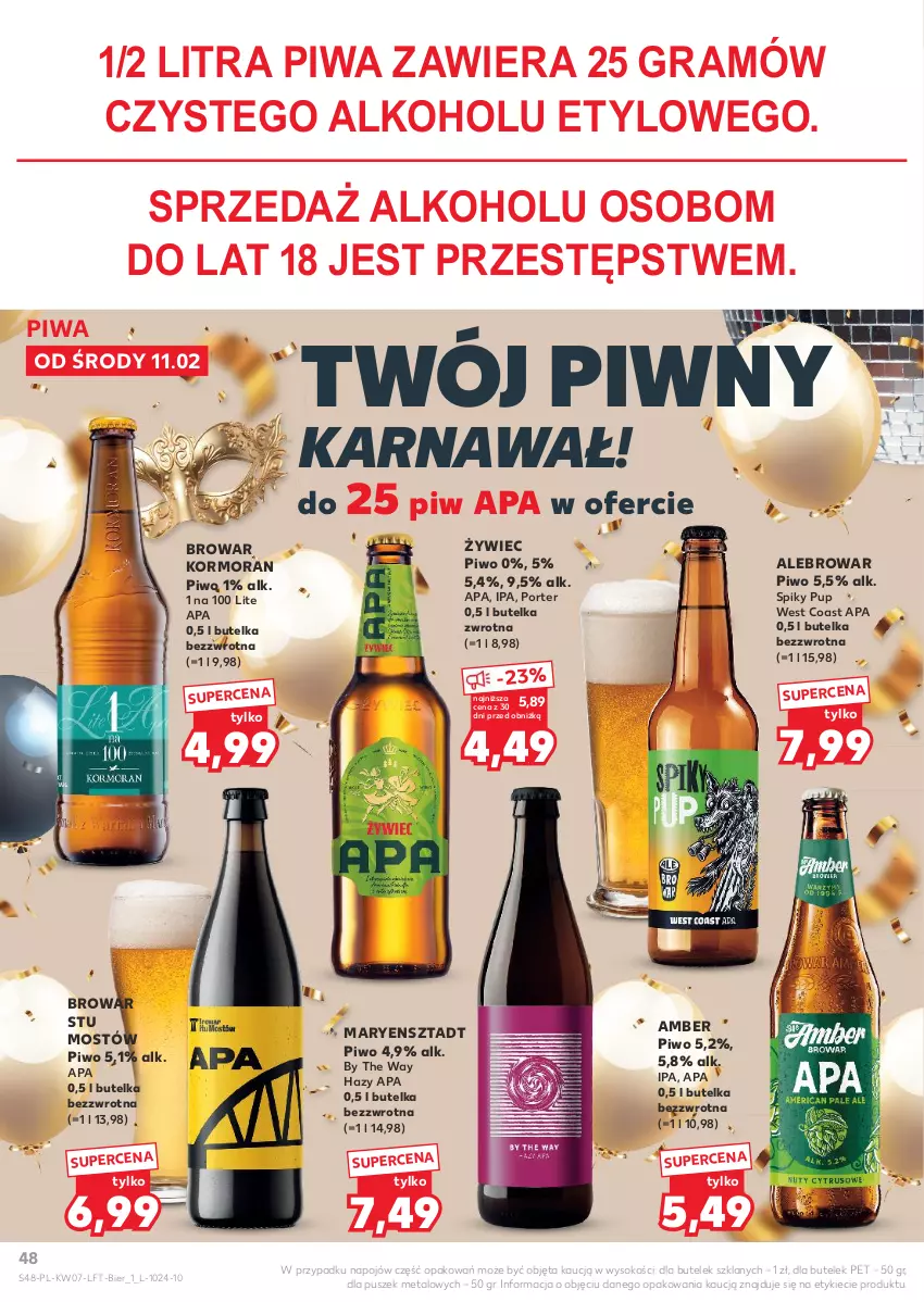Gazetka promocyjna Kaufland - Gazetka tygodnia - ważna 11.02 do 18.02.2026 - strona 48 - produkty: Gra, Piwa, Piwo, Por, Sok
