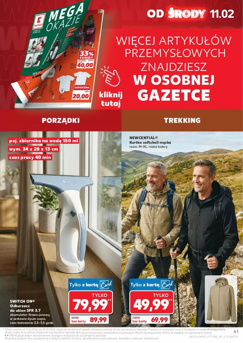 Gazetka promocyjna Kaufland - Gazetka tygodnia - ważna 11.02 do 18.02.2026 - strona 61 - produkty: Akumulator, Gra, Kurtka, Kurtka softshell, Odkurzacz, Por