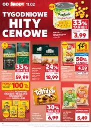 Gazetka promocyjna Kaufland - Gazetka tygodnia - Gazetka - ważna od 18.02 do 18.02.2026 - strona 14 - produkty: Torebka, Makaron, Sok, Por, Gra, Kawa ziarnista, Bonduelle, Chipsy, Kawa, Herbata czarna, Babuni, Toffifee, Bomboniera, Jacobs, Waga, Herbata, Lay’s, Bakalland, Kukurydza