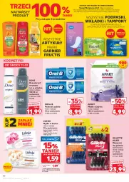 Gazetka promocyjna Kaufland - Gazetka tygodnia - Gazetka - ważna od 18.02 do 18.02.2026 - strona 50 - produkty: Fructis, Mydło w płynie, Por, Bell, Dezodorant, Pasta do zębów, Tampony, Dove, Podpaski, Gillette, Garnier, Bella, Mydło, Wkładki, Waga, Luksja