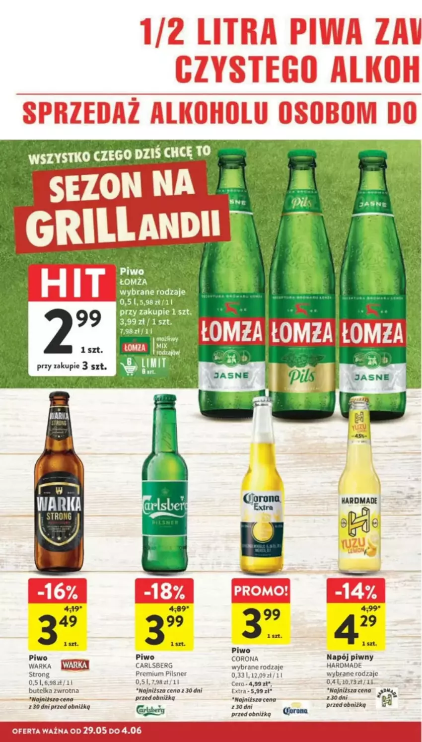 Gazetka promocyjna Intermarche - ważna 29.05 do 04.06.2025 - strona 17 - produkty: Carlsberg, Napój, Piwo, Warka