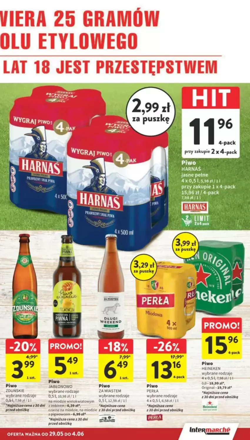 Gazetka promocyjna Intermarche - ważna 29.05 do 04.06.2025 - strona 18 - produkty: Fa, Gin, Harnaś, Heineken, Imbir, Piwo