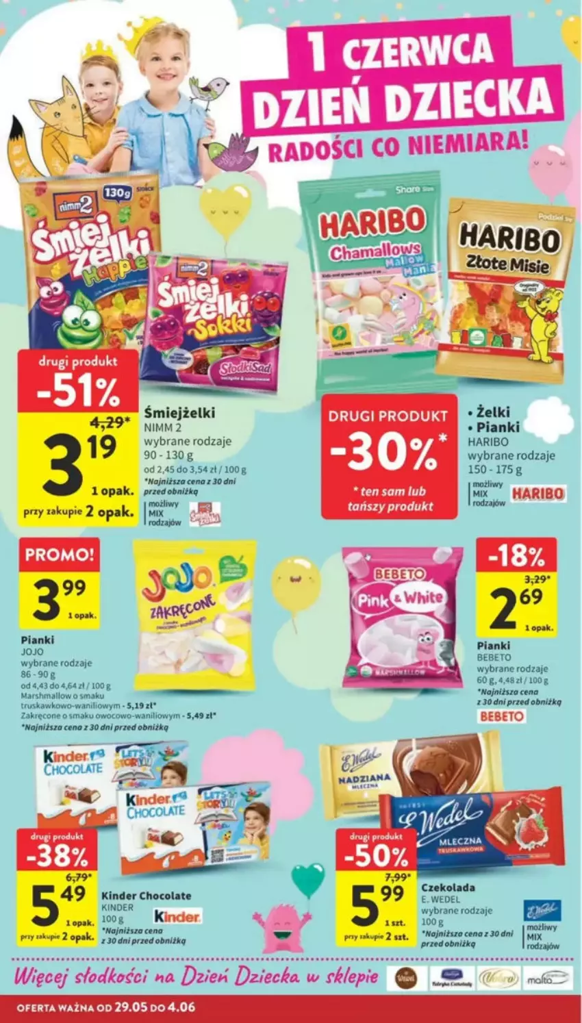 Gazetka promocyjna Intermarche - ważna 29.05 do 04.06.2025 - strona 43 - produkty: Czekolada, E. Wedel, Hama, Haribo, Kinder, Mars, Warka