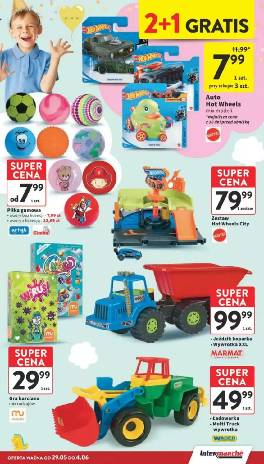 Gazetka promocyjna Intermarche - ważna 29.05 do 04.06.2025 - strona 47 - produkty: Gra, Hot Wheels, Parka, Ser, Warka, Wywrotka