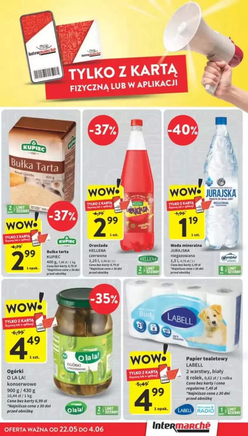 Gazetka promocyjna Intermarche - ważna 29.05 do 04.06.2025 - strona 5 - produkty: Bell, Bułka, Bułka tarta, Hellena, Kupiec, Oranżada, Papier, Papier toaletowy, Piec, Ser, Tarta, Woda, Woda mineralna