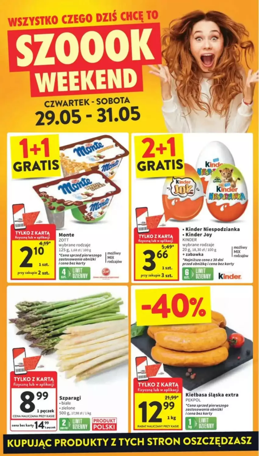 Gazetka promocyjna Intermarche - ważna 29.05 do 04.06.2025 - strona 78 - produkty: Kiełbasa, Kiełbasa śląska, Kinder, Monte, Zabawka, Zott