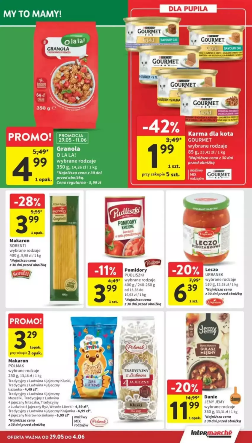Gazetka promocyjna Intermarche - ważna 29.05 do 04.06.2025 - strona 80 - produkty: Gra, Granola, Makaron, Mus, Olma, Pomidory, Pudliszki, Ryż, Ser