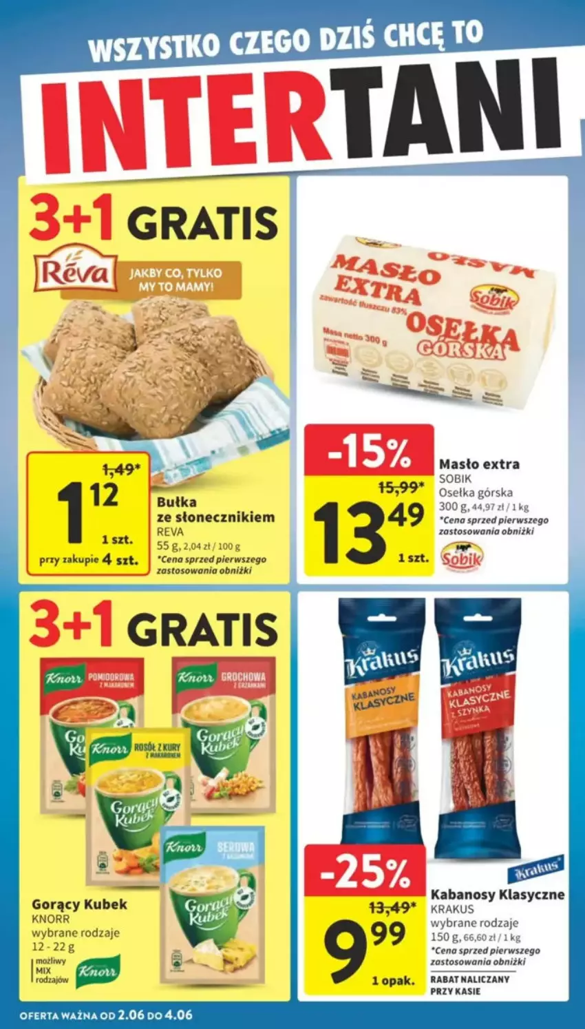 Gazetka promocyjna Intermarche - ważna 29.05 do 04.06.2025 - strona 85 - produkty: Kabanos, Knorr, Krakus, Kubek, Masło, Rosół