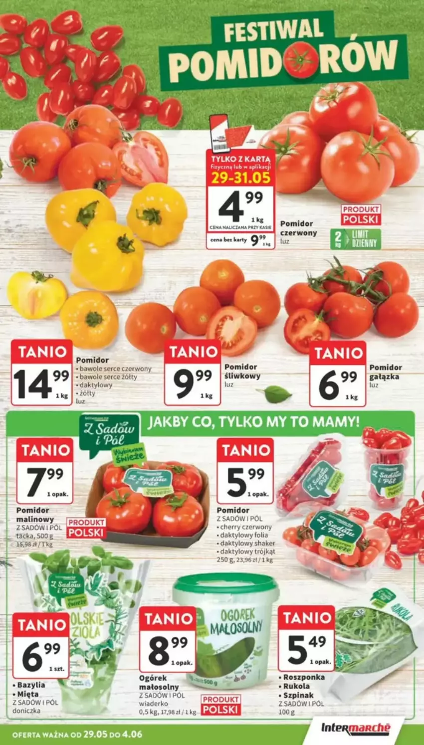 Gazetka promocyjna Intermarche - ważna 29.05 do 04.06.2025 - strona 9 - produkty: Mięta, Pomidor malinowy, Roszponka, Ser, Szpinak