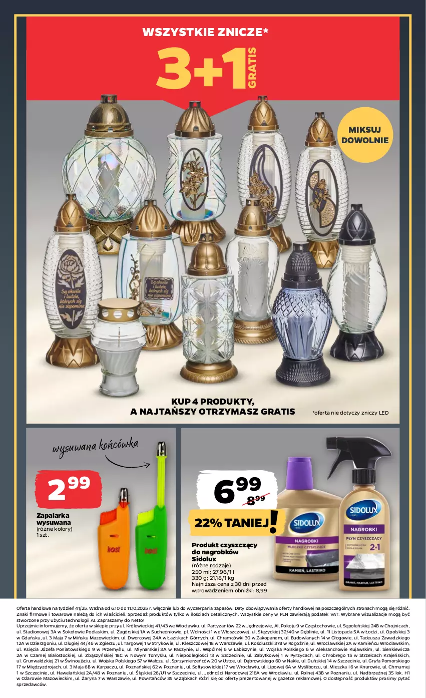 Gazetka promocyjna Netto - Od Poniedziałku - ważna 06.10 do 11.10.2025 - strona 28 - produkty: Fa, Gra, Gry, Karp, Kujawski, Podlaski, Sidolux, Sok, Stock, Top, Wino, Zapalarka, Znicz