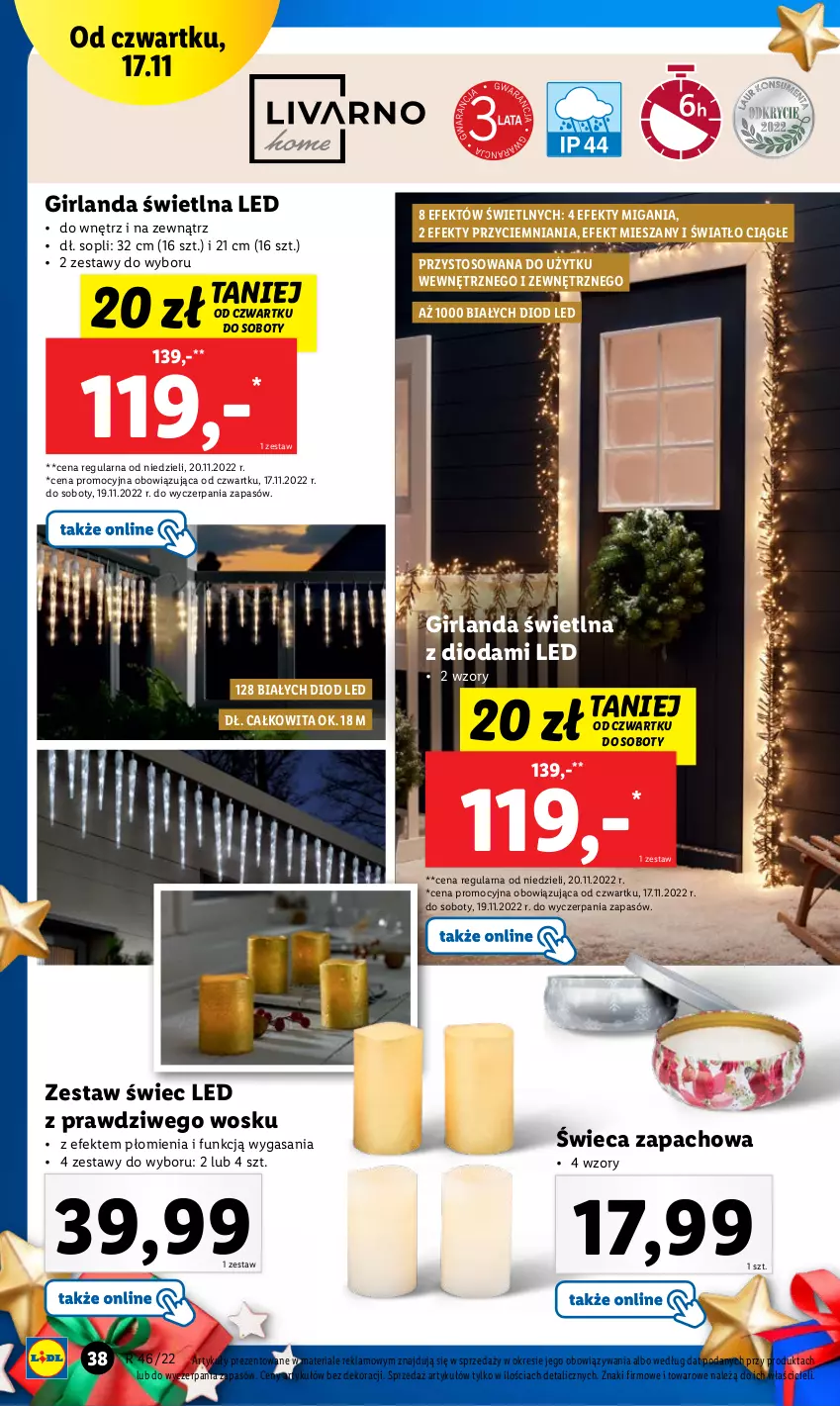 Gazetka promocyjna Lidl - GAZETKA - ważna 14.11 do 19.11.2022 - strona 38 - produkty: Girlanda