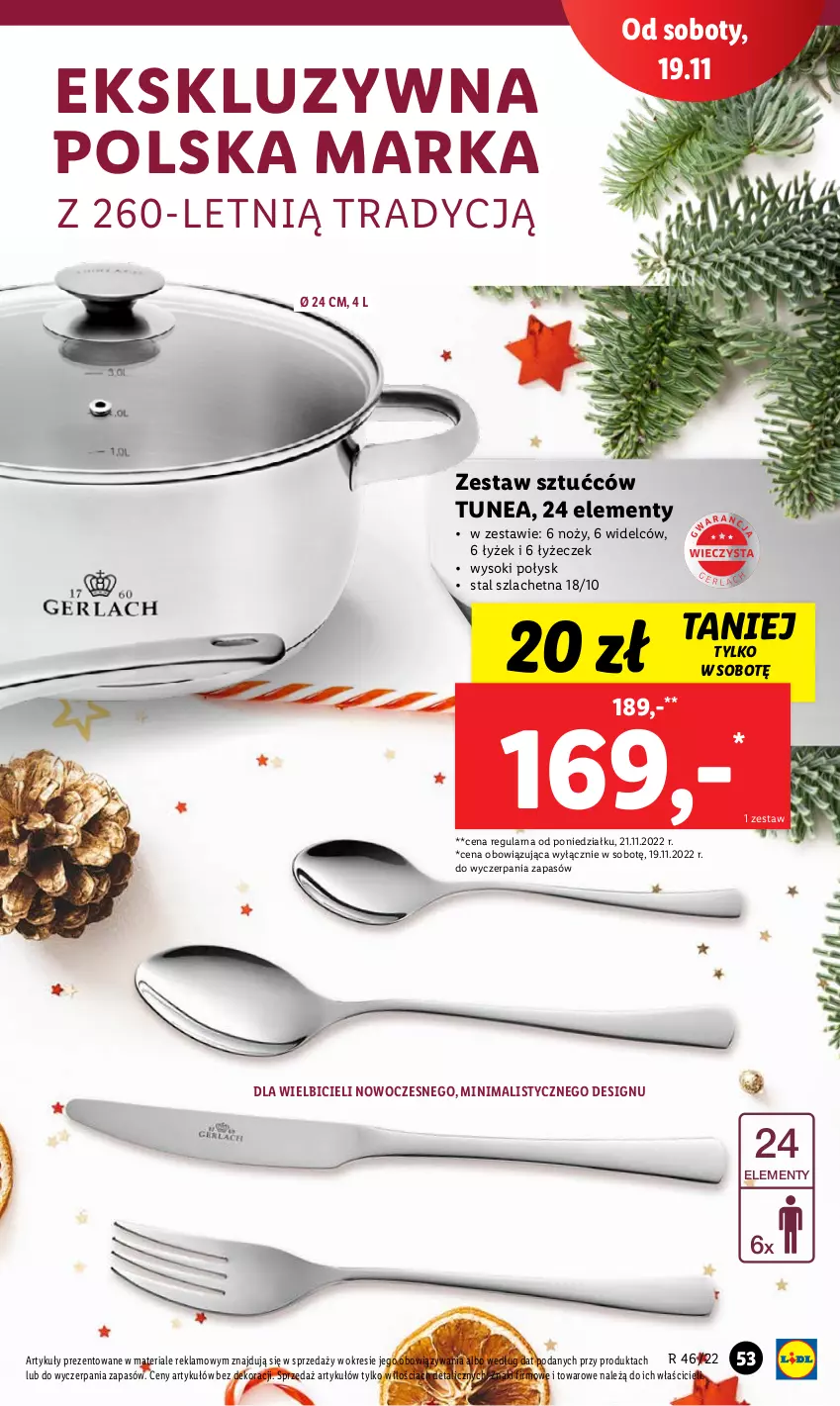 Gazetka promocyjna Lidl - GAZETKA - ważna 14.11 do 19.11.2022 - strona 55 - produkty: BIC, Noż, Sok, Zestaw sztućców