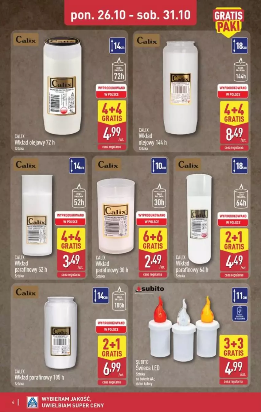 Gazetka promocyjna Aldi - Przygotuj się na kolejny tydzień! - ważna 28.10 do 31.10.2026 - strona 4 - produkty: Fa, Gra, Olej, Wkład olejowy