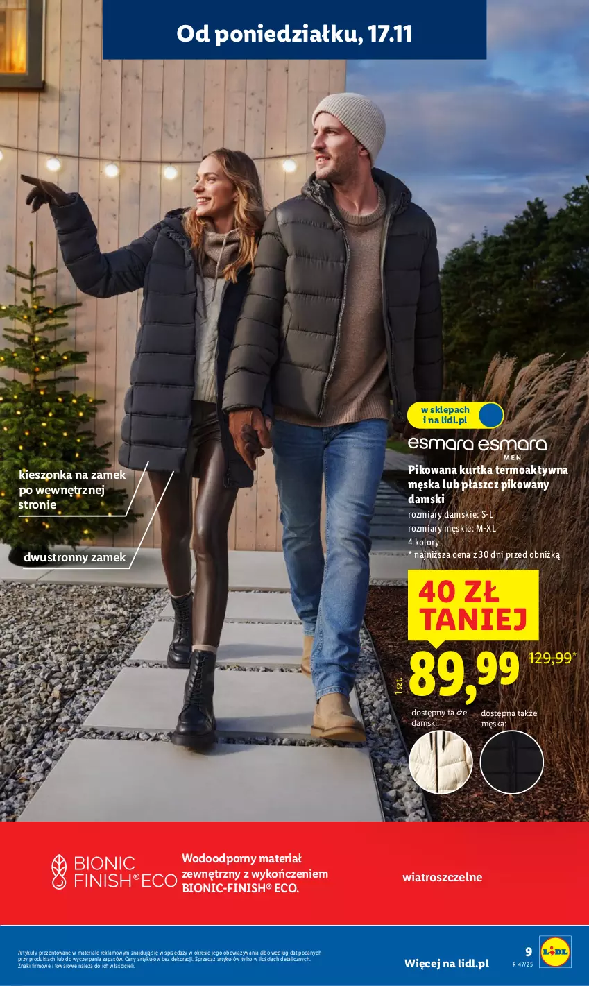 Gazetka promocyjna Lidl - GAZETKA - ważna 17.11 do 22.11.2025 - strona 13 - produkty: Finish, Kurtka, Płaszcz, Por