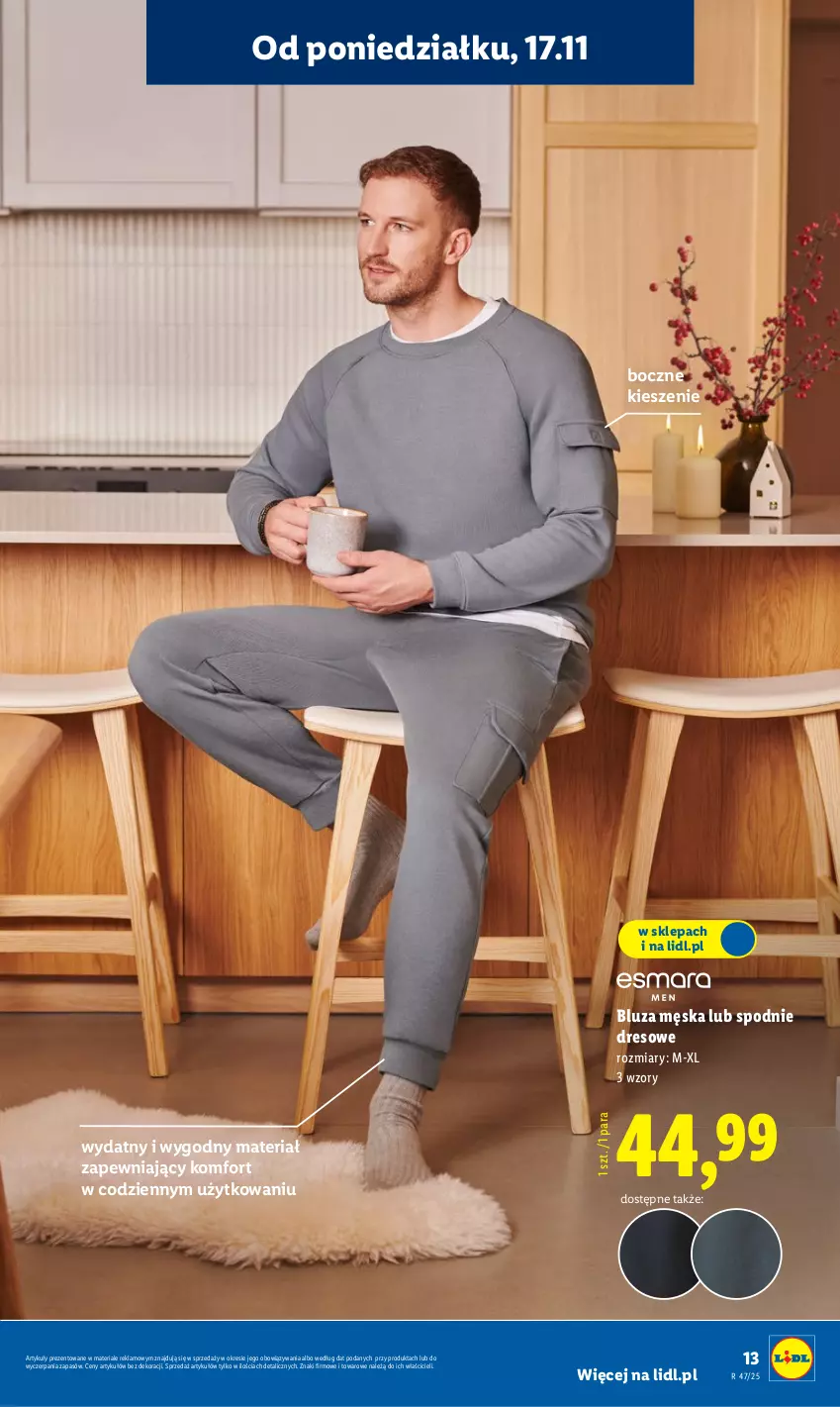 Gazetka promocyjna Lidl - GAZETKA - ważna 17.11 do 22.11.2025 - strona 17 - produkty: Bluza, Dres, Spodnie, Spodnie dresowe