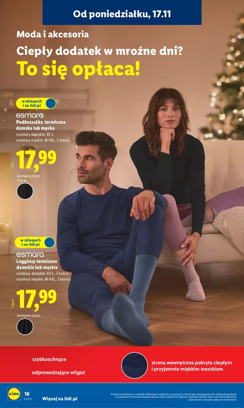 Gazetka promocyjna Lidl - GAZETKA - ważna 17.11 do 22.11.2025 - strona 20 - produkty: Gin, Kosz, Koszulka, Legginsy, LG, Moda