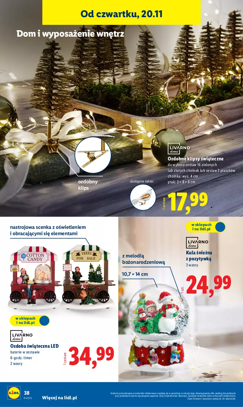 Gazetka promocyjna Lidl - GAZETKA - ważna 17.11 do 22.11.2025 - strona 42 - produkty: Choinka, Inka, Kula śnieżna, Ozdoba