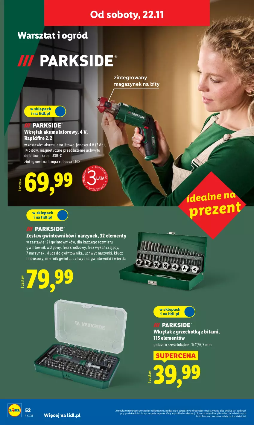 Gazetka promocyjna Lidl - GAZETKA - ważna 17.11 do 22.11.2025 - strona 58 - produkty: Akumulator, Kabel USB, Lampa, Lampa robocza LED, Ogród, Wkręt, Wkrętak akumulatorowy