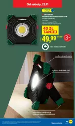 Gazetka promocyjna Lidl - GAZETKA - Gazetka - ważna od 22.11 do 22.11.2025 - strona 55 - produkty: Rum, Reflektor, Akumulator