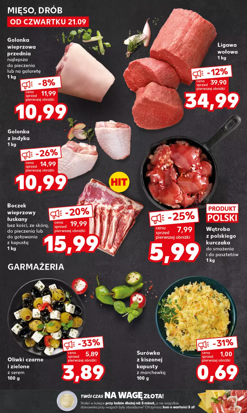 Gazetka promocyjna Kaufland - Mocny Start - ważna 25.09 do 27.09.2023 - strona 10 - produkty: Drób, Gala, Kapustą, Kurczak, Mięso, Olej, Oliwki, Oliwki czarne, Surówka, Waga