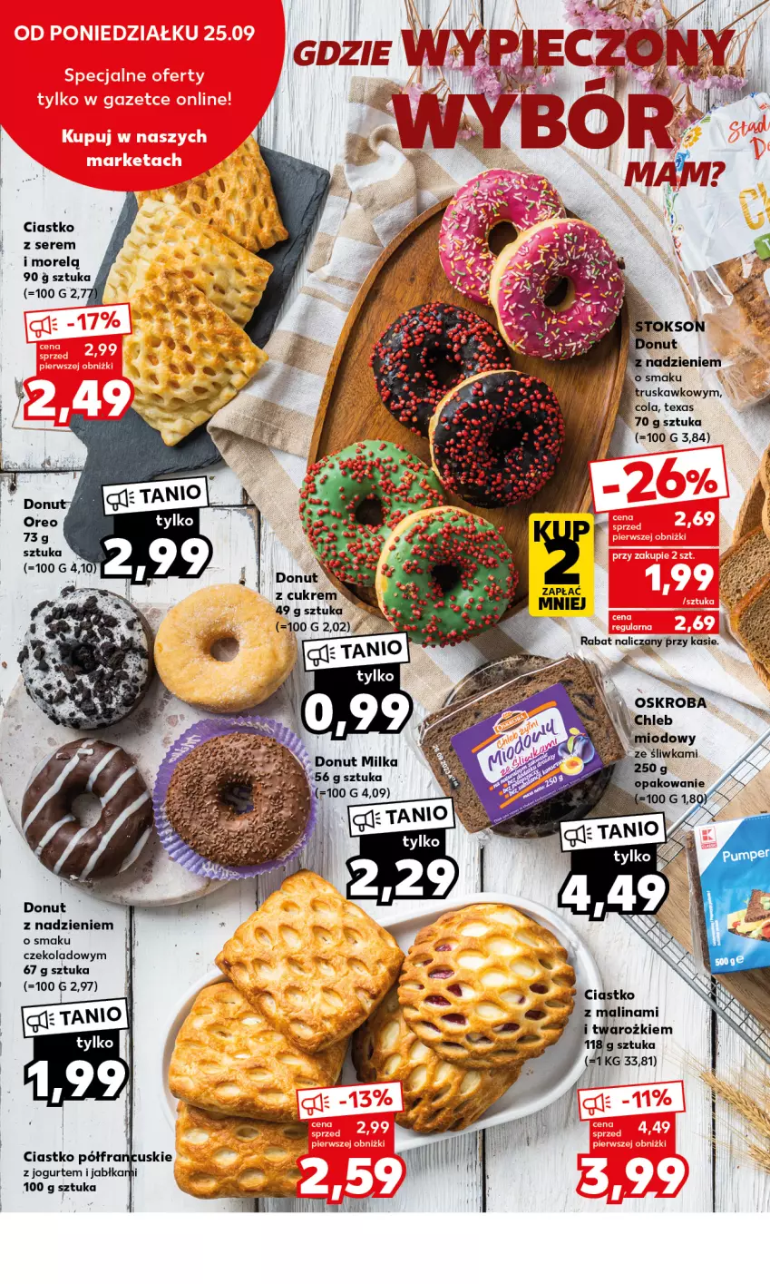 Gazetka promocyjna Kaufland - Mocny Start - ważna 25.09 do 27.09.2023 - strona 12 - produkty: Donut, Jabłka, Jogurt, Oreo, Ser