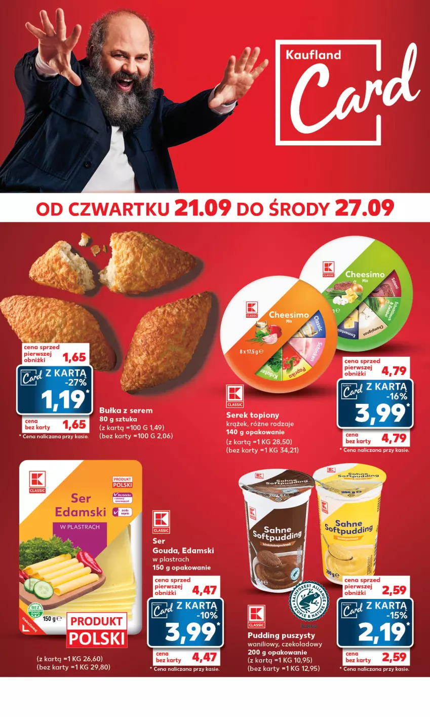 Gazetka promocyjna Kaufland - Mocny Start - ważna 25.09 do 27.09.2023 - strona 18 - produkty: Bułka, Edam, Gouda, Ser, Serek, Top