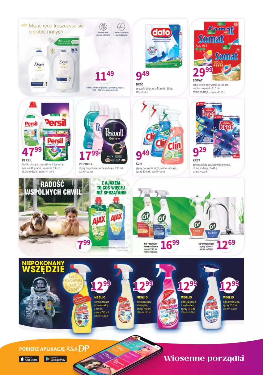 Gazetka promocyjna Drogerie Polskie - Gazetka - ważna 10.03 do 31.03.2023 - strona 8 - produkty: Clin, Kret, Mars, Odkamieniacz, Odtłuszczacz, Persil, Perwoll, Por, Proszek do prania, Somat, Tablet, Tabletki do zmywarki, Zawieszki, Zmywarki