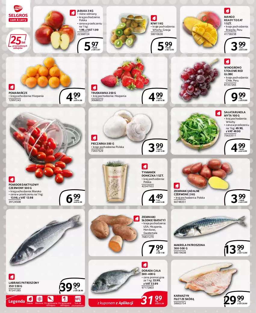 Gazetka promocyjna Selgros - Extra Oferta - ważna 01.02 do 28.02.2022 - strona 4 - produkty: Jabłka, Kiwi, Mango, Piec, Pieczarka, Pomarańcze, Rukola, Sałat, Sok, Wino, Ziemniaki