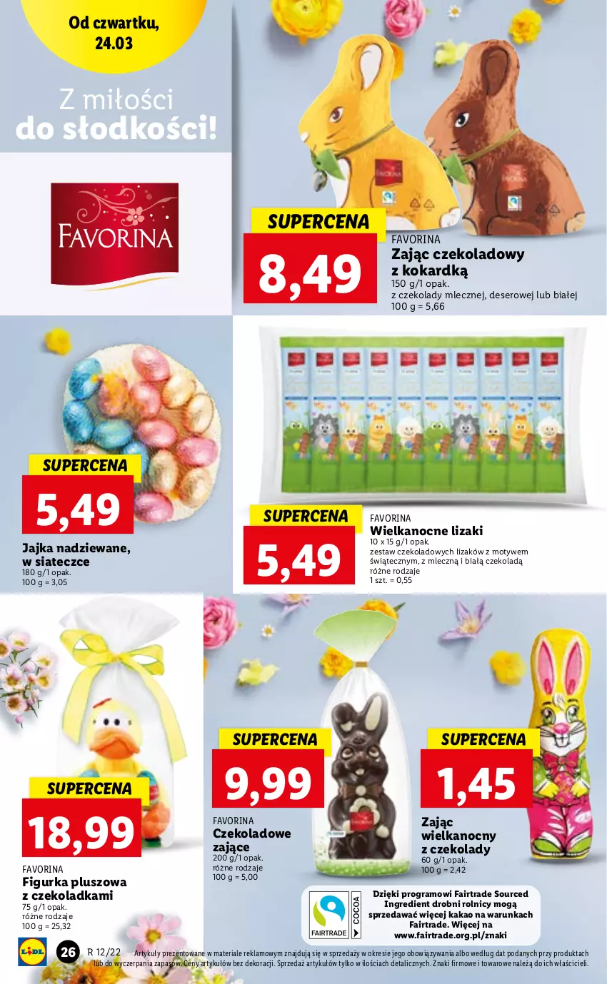 Gazetka promocyjna Lidl - GAZETKA - ważna 24.03 do 27.03.2022 - strona 26 - produkty: Deser, Fa, Gra, Kakao, Lizaki, Ser