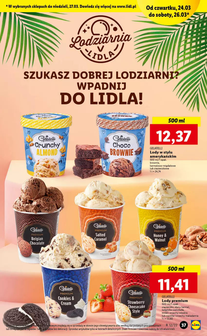 Gazetka promocyjna Lidl - GAZETKA - ważna 24.03 do 27.03.2022 - strona 37 - produkty: Brownie, Czekolada, LG, Lody, Miód, Orzechy włoskie