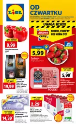 Gazetka promocyjna Lidl - GAZETKA - Gazetka - ważna od 27.03 do 27.03.2022 - strona 1 - produkty: Mięso mielone, Papier, Kawa ziarnista, Bell, Papryka czerwona, Papryka, Truskawki, Kawa, Papier toaletowy, Bella, Flora, Waga, Olej, Mięso, Mleko