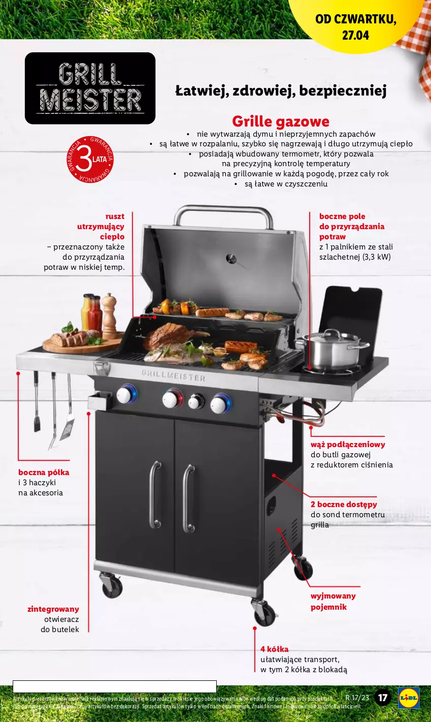 Gazetka promocyjna Lidl - GAZETKA - ważna 24.04 do 30.04.2023 - strona 21 - produkty: Grill, Haczyk, Otwieracz, Piec, Pojemnik, Półka, Por, Sport, Termometr, Tran, Zdrowie