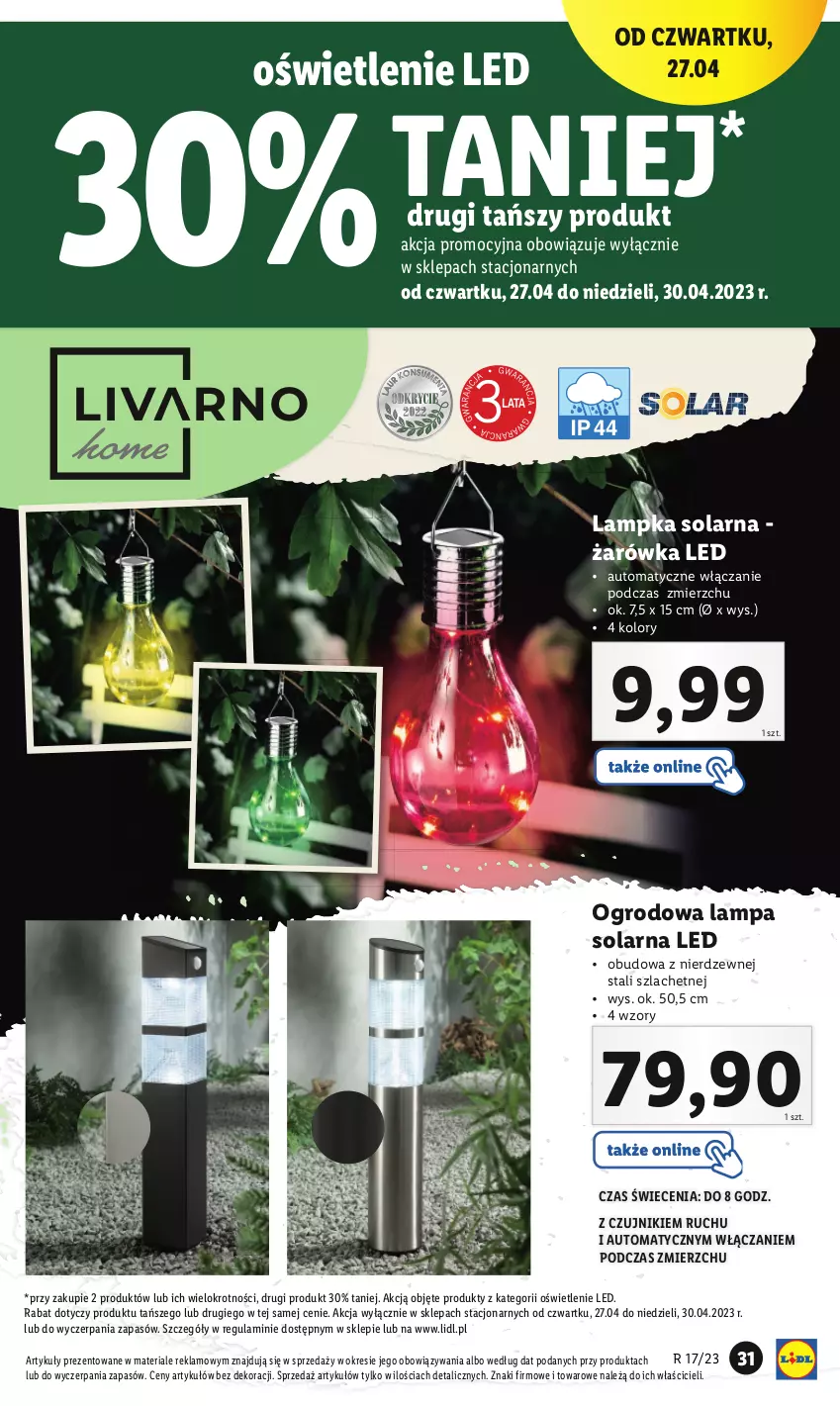 Gazetka promocyjna Lidl - GAZETKA - ważna 24.04 do 30.04.2023 - strona 37 - produkty: Lampa