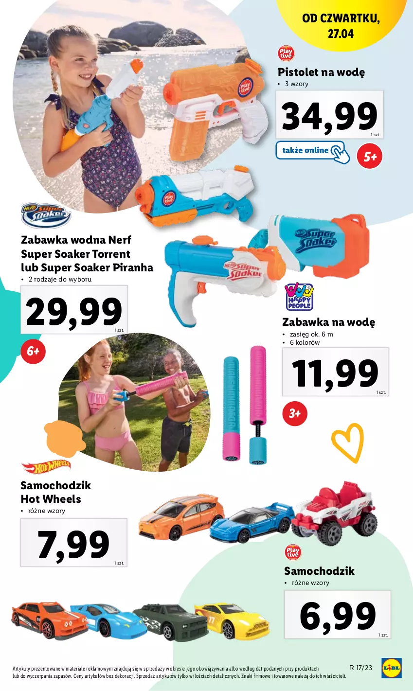 Gazetka promocyjna Lidl - GAZETKA - ważna 24.04 do 30.04.2023 - strona 47 - produkty: Chodzik, Hot Wheels, Nerf, Pistolet, Zabawka