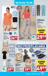 Gazetka promocyjna Aldi - Pełna oferta - Gazetka - ważna od 30.06 do 30.06.2024 - strona 29 - produkty: Top, Buty, T-shirt, Wełna, Kombinezon, Moda, Spodnie, Półbuty, Sukienka, Fa