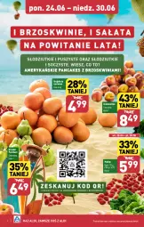 Gazetka promocyjna Aldi - Pełna oferta - Gazetka - ważna od 30.06 do 30.06.2024 - strona 4 - produkty: Gruszki, Maliny, Brzoskwinie, Grejpfrut